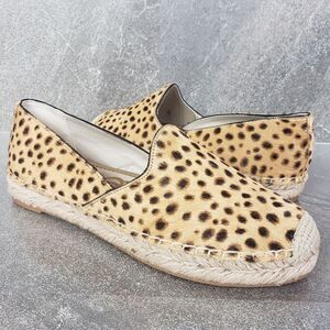 Sam Edelman Shoes Womens 8 Kesia Loafer Flat Animal Print Slip-On Espadrilles